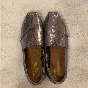 Toms Dark Gray Sequins slip-ons